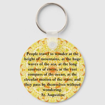Saint Augustine Travel Adventure Keychain by spiritcircle at Zazzle