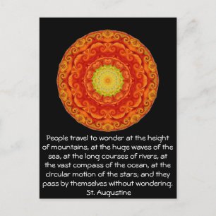 Saint Augustine travel adventure quote Postcard