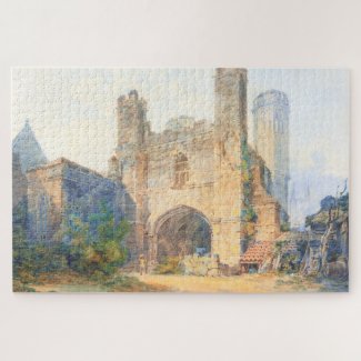Saint Augustine's Gate Canterbury monastery art Jigsaw Puzzle