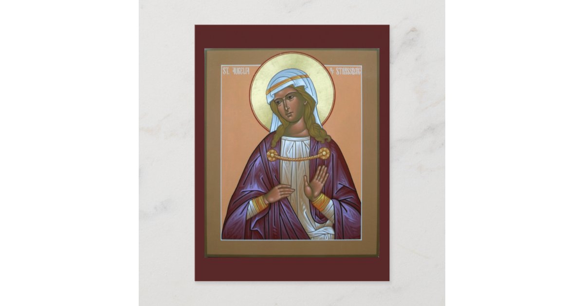 Saint Aurelia Prayer Card Zazzle