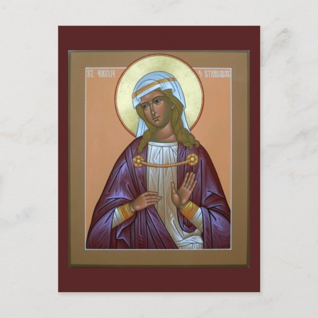 Saint Aurelia Prayer Card (Front)