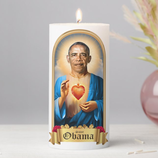 Saint Barack Obama Prayer Candle (In Situ)