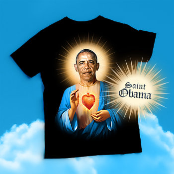 Saint Barack Obama Prayer T-shirt by Politicaltshirts at Zazzle