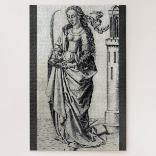 Saint Barbara and her tower Jigsaw Puzzle