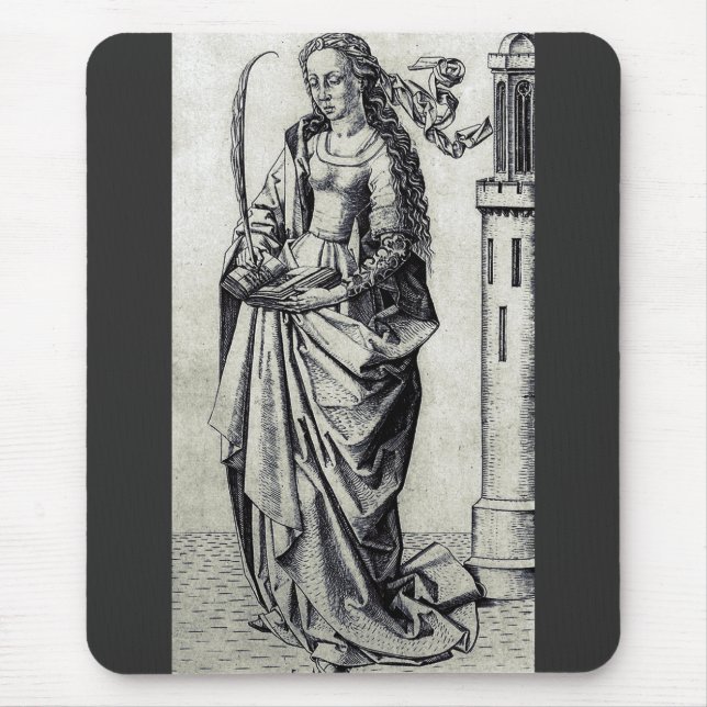 Saint Barbara and her tower Mouse Pad (Front)