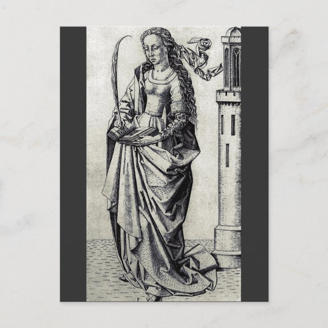 Saint Barbara and her tower Postcard (Front)