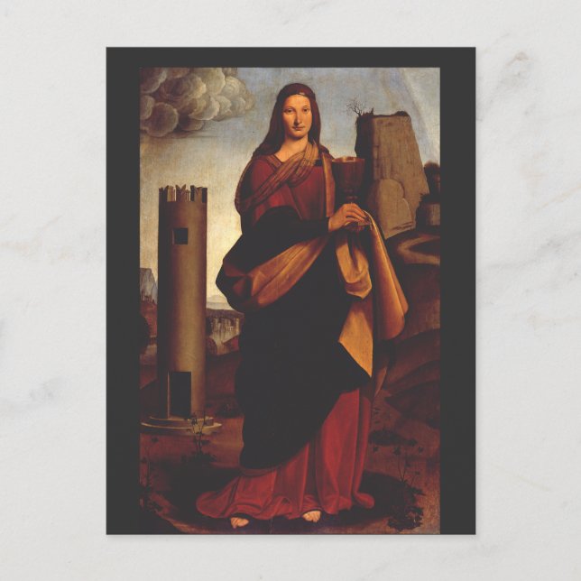 Saint Barbara by Giovanni Antonio Boltraffio Postcard (Front)