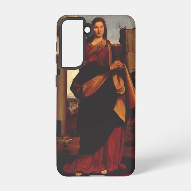 Saint Barbara by Giovanni Antonio Boltraffio Samsung Galaxy Case (Back)