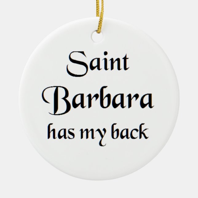 saint barbara ceramic ornament (Front)