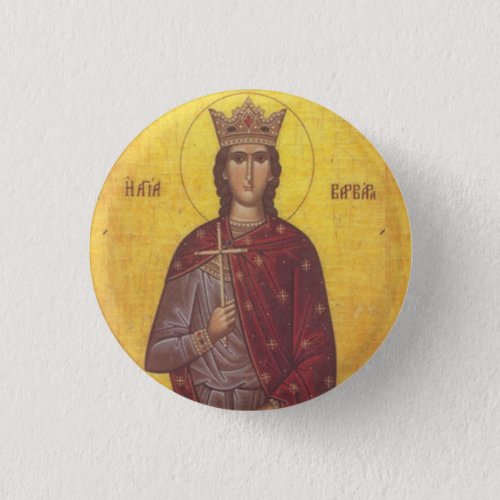 Saint Barbara Icon Button
