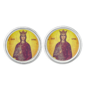 Saint Barbara Icon Cufflinks