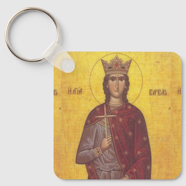 Saint Barbara Icon Keychain (Front)