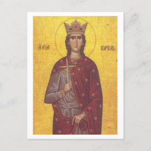 Saint Barbara Icon Postcard