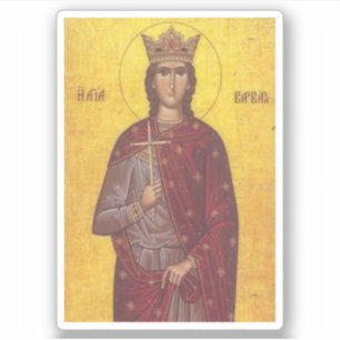 Saint Barbara Icon Sticker