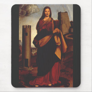Saint Barbara Sacred Icon Graphic Art Mouse Pad