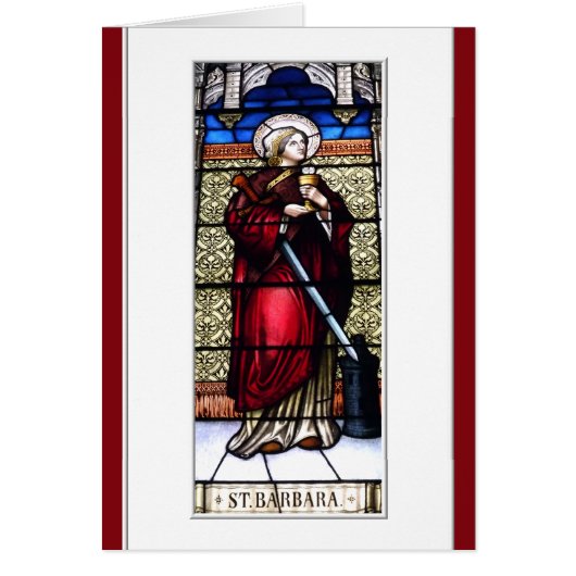 Saint Barbara Stained Glass Window Cards (Front)