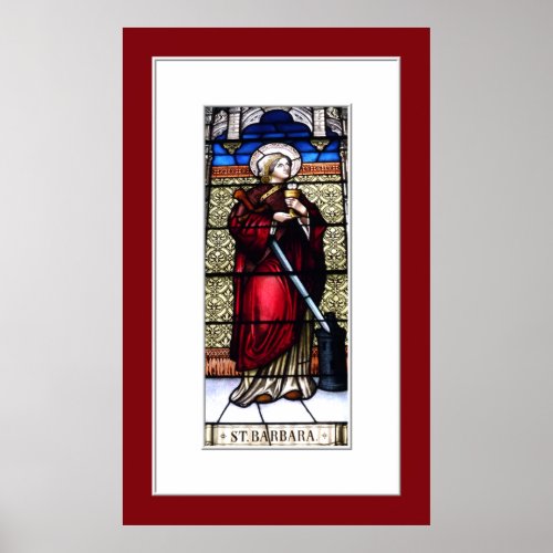 Saint Barbara Stained Glass Window Print