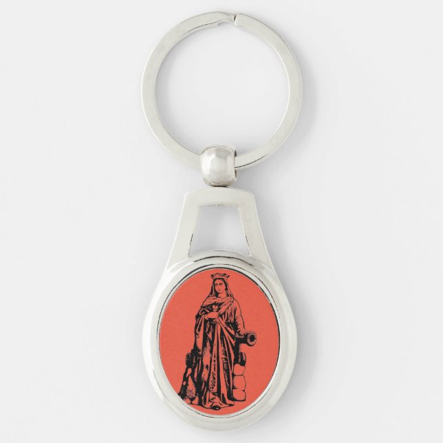 Saint Barbara Virgin and martyr Keychain (Front)
