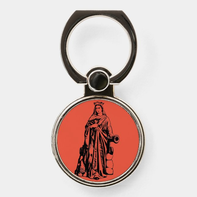 Saint Barbara Virgin and martyr Phone Ring Stand (Front)