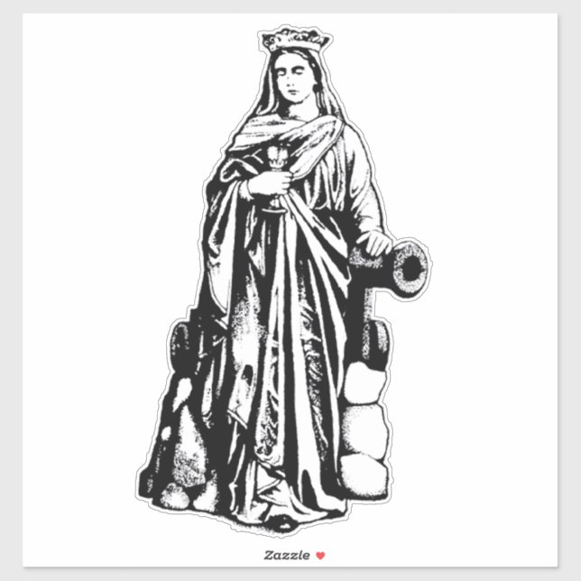 Saint Barbara Virgin and martyr Sticker (Sheet)
