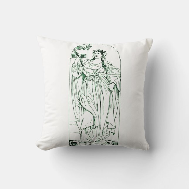 Saint Barbara Virgin and martyr Throw Pillow (Front)
