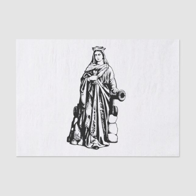 Saint Barbara Virgin and martyr Tissue Paper (Front)