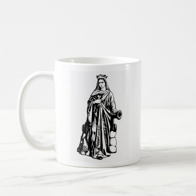 Saint Barbara with chalice and cannon Coffee Mug (Left)