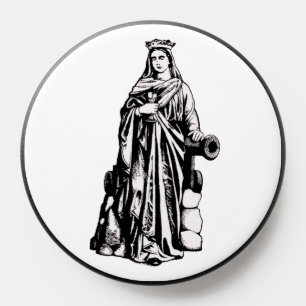 Saint Barbara with chalice and cannon PopSocket