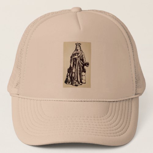 Saint Barbara with chalice and cannon Trucker Hat