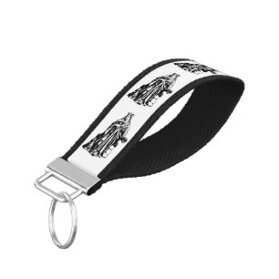 Saint Barbara with chalice and cannon Wrist Keychain