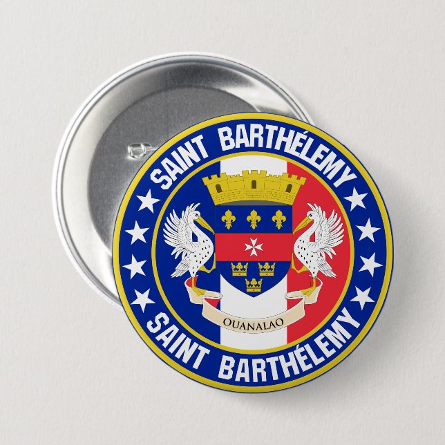 Saint Barthélemy Button (Front & Back)