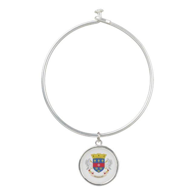 Saint Barthélemy Flag Bangle Bracelet (Front)