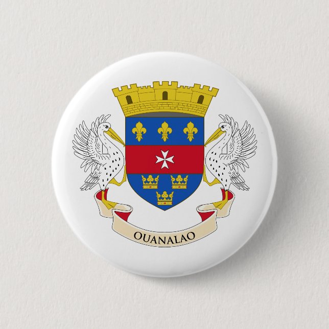 Saint Barthélemy Flag Button (Front)