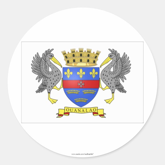 Saint Barthelemy Flag Classic Round Sticker (Front)