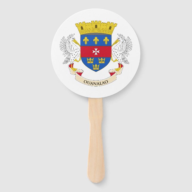Saint Barthélemy Flag Hand Fan (Front)