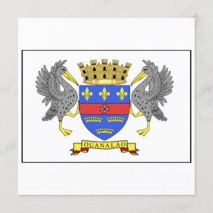 Saint Barthelemy Flag Invitation