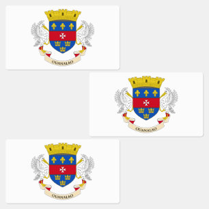 Saint Barthélemy Flag Labels