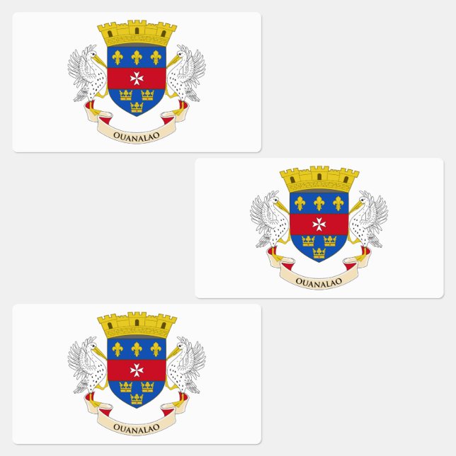 Saint Barthélemy Flag Labels (Group)