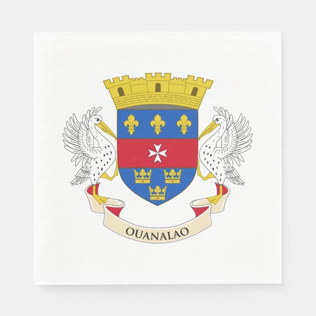 Saint Barthélemy Flag Napkins (Front)