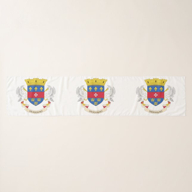 Saint Barthélemy Flag Scarf (Front (Horizontal))
