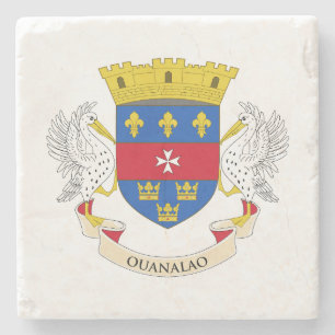 Saint Barthélemy Flag Stone Coaster