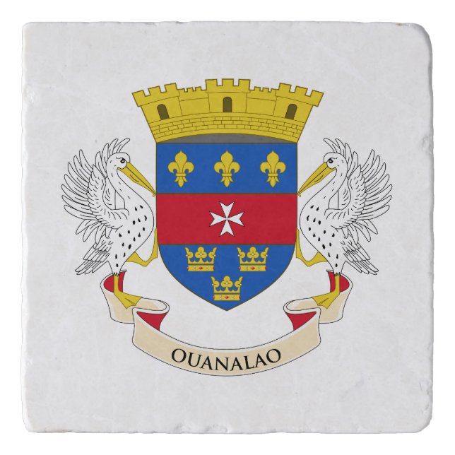 Saint Barthélemy Flag Trivet (Front)