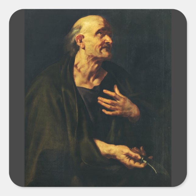 Saint Bartholomew by Peter Paul Rubens Square Sticker (Front)