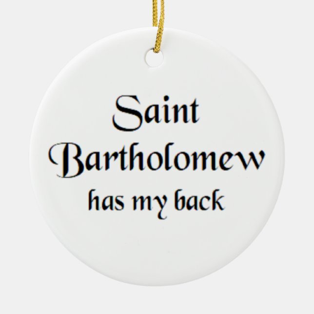 saint bartholomew ceramic ornament (Front)