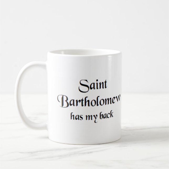 saint bartholomew coffee mug (Left)