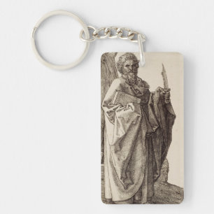 Saint Bartholomew the Apostle Fine Art Keychain