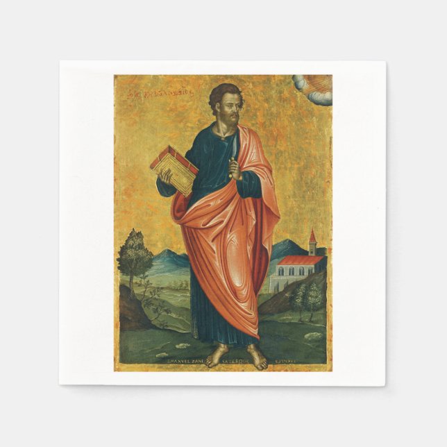 Saint Bartholomew the Apostle Fine Art Napkins (Front)
