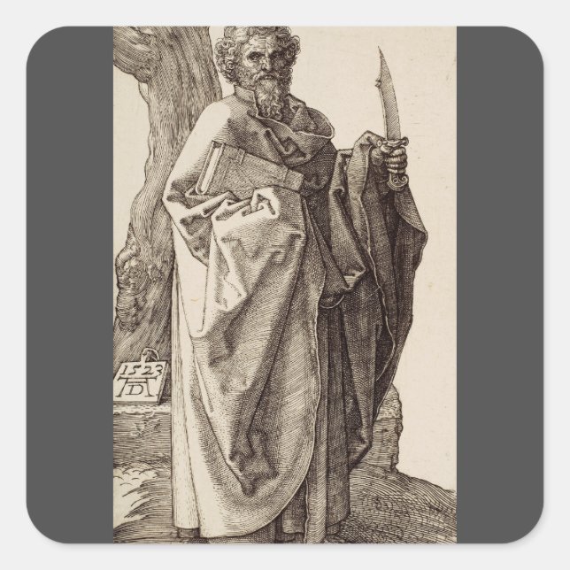 Saint Bartholomew the Apostle Fine Art Square Sticker (Front)