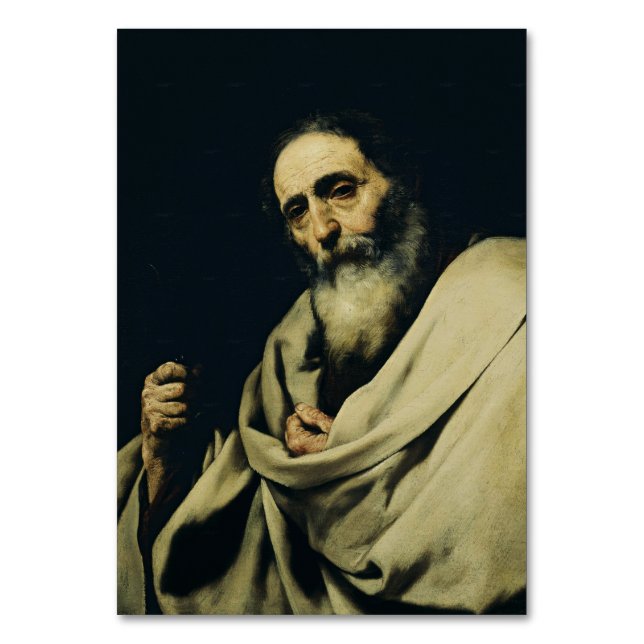 Saint Bartholomew the Apostle Fine Art Table Number (Front)