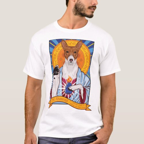 Saint Basenji Dog T_Shirt